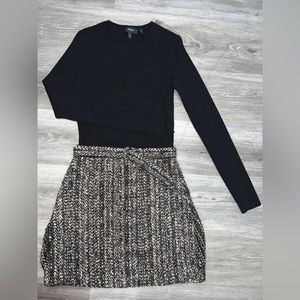 Theory long sleeve knit combo Dress
